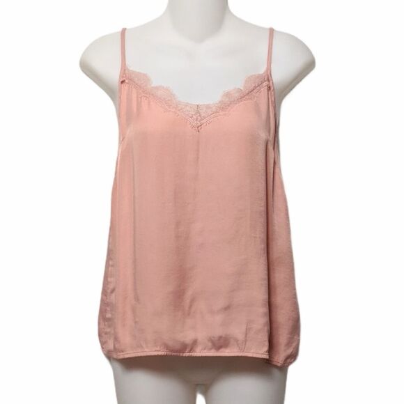 Anthropologie Tops - Anthropologie FLOREAT Blush Pink Laced Camisole Tank Top S